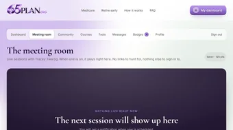 Member meeting room tab for booking a free strategy call