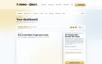 Member dashboard showing points, level and next steps