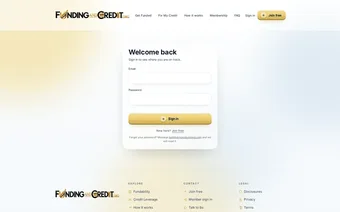 Member sign in page