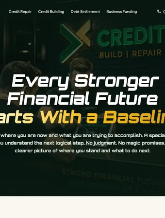 Get Started page of the redesigned Credit Gym site