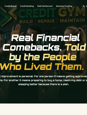 Reviews page of the redesigned Credit Gym site