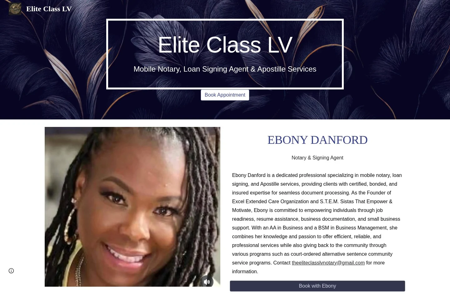 Elite Class LV original homepage, same-day capture