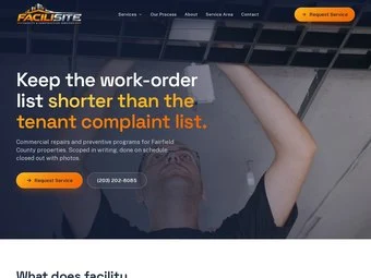 Facility Maintenance page of the redesigned FaciliSite site
