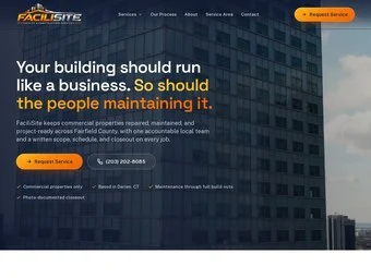 Homepage of the redesigned FaciliSite site