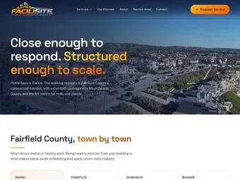 Service Area page of the redesigned FaciliSite site