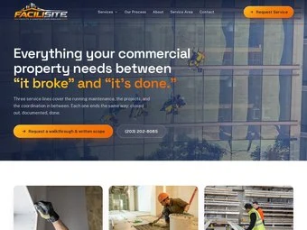 Services page of the redesigned FaciliSite site