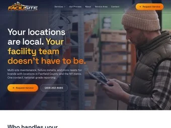 Site and Project Support page of the redesigned FaciliSite site