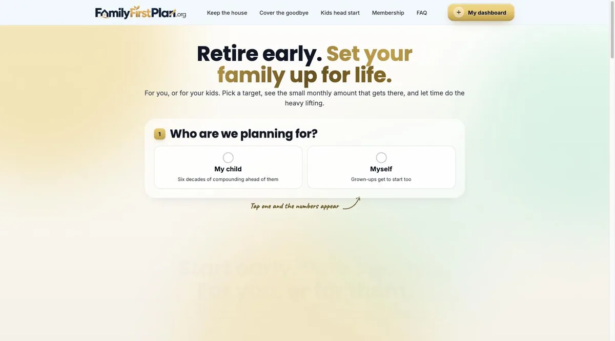 Kids Head Start IUL calculator, step one