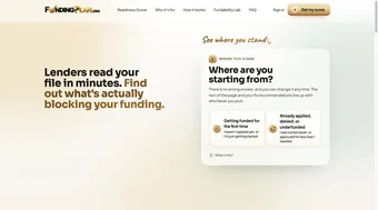FundingPlan.org home page with the audience segment picker
