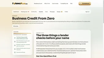 A real lesson inside the Business Credit From Zero course