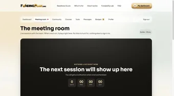 Live meeting room page for scheduled funding review sessions