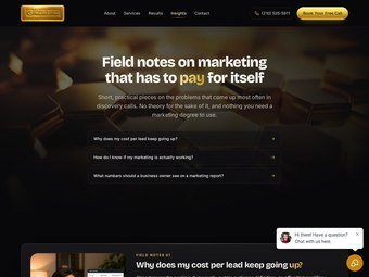 Gold Standard Marketing insights page, live capture
