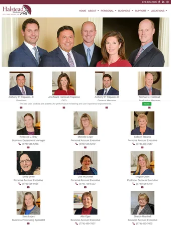 Team page of the redesigned Halstead Insurance site