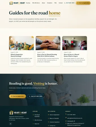 Guides and Insights page of the redesigned site
