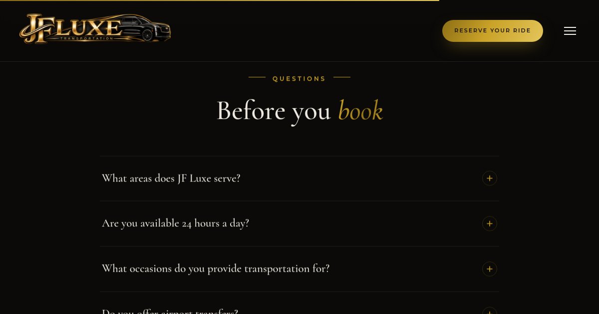 JF Luxe frequently asked questions, live