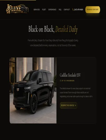 A JF Luxe fleet vehicle