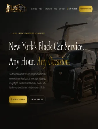 JF Luxe homepage hero