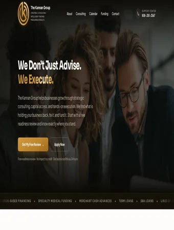 The live The Kannan Group homepage