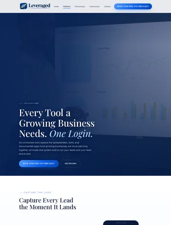 Platform page of the redesigned Leveraged Investments site