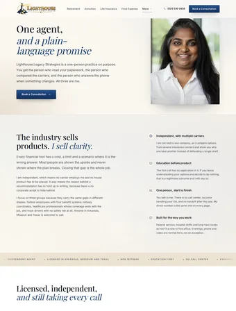 About Sharon Donovan, licensed insurance and annuity agent, live page