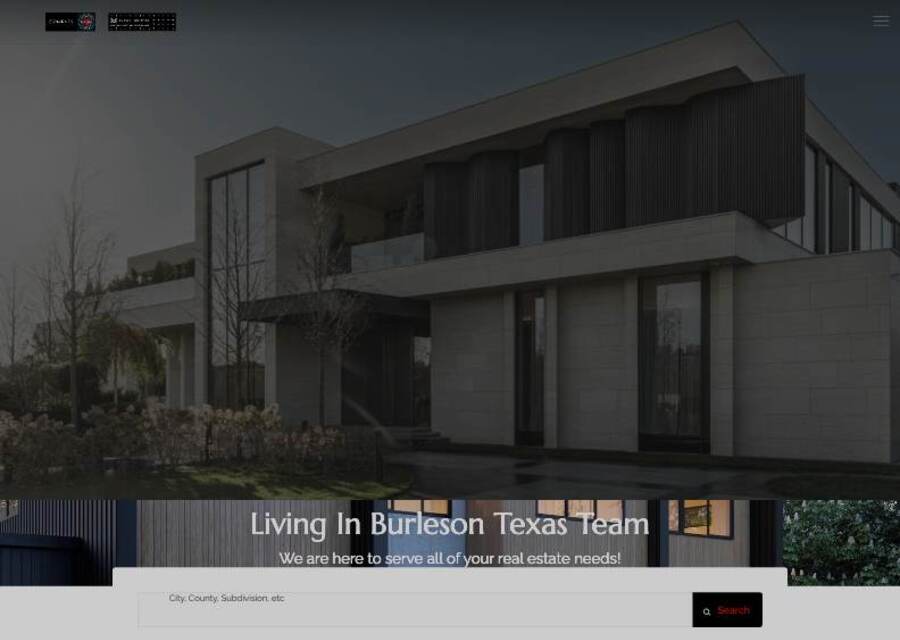 Original Living In Burleson Texas Team homepage, captured the same day