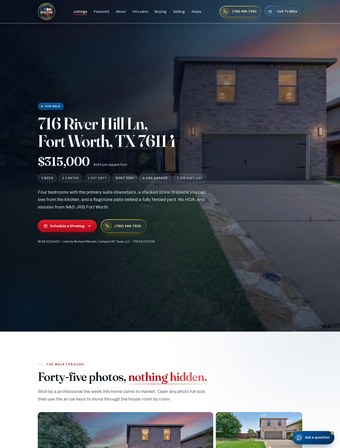 An active listing page with a full photo tour