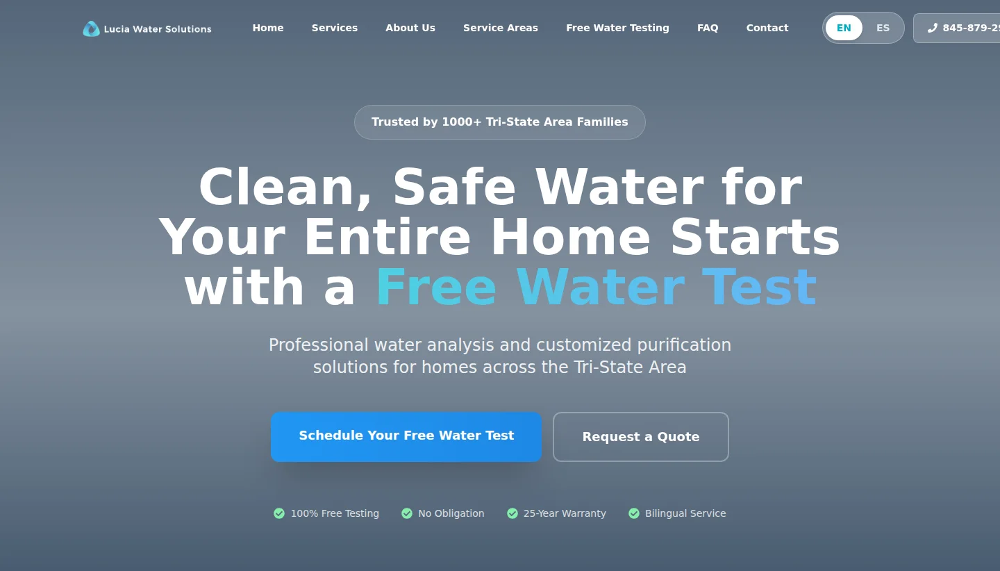 The old homepage, a still image with no motion