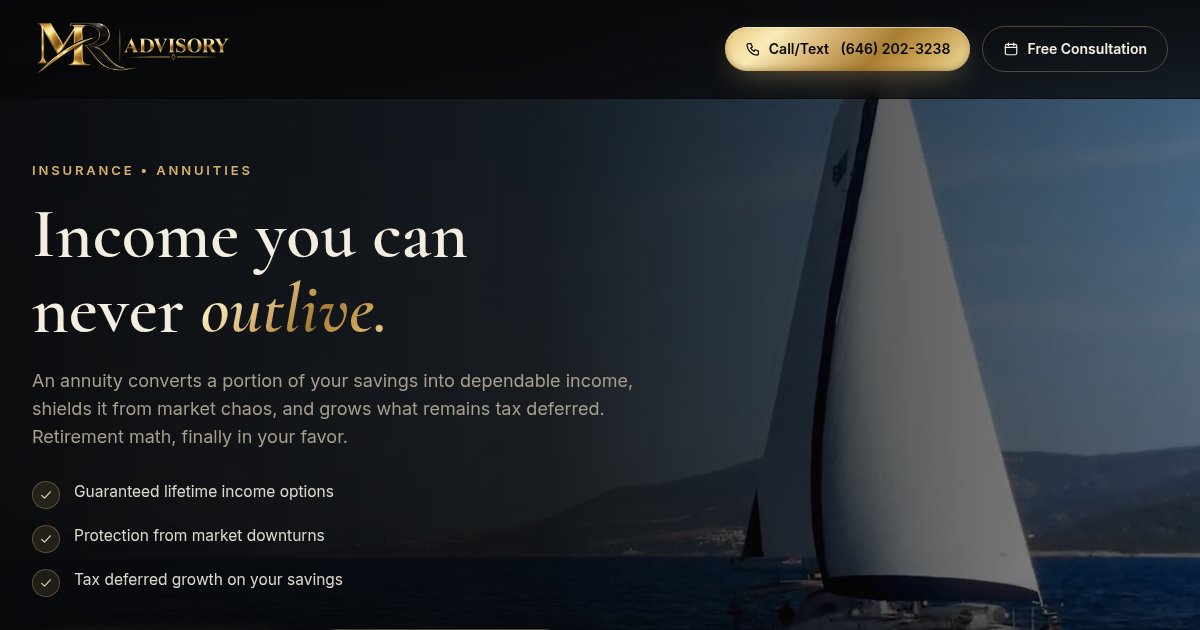 Annuities for retirement income page, live
