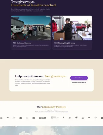 Community Partners section of the redesigned NBC Outreach site