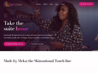 Shop page of the redesigned Pretty Hands site