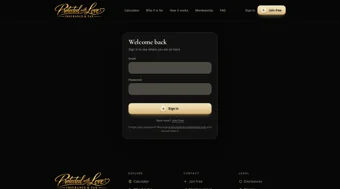 Member sign in page