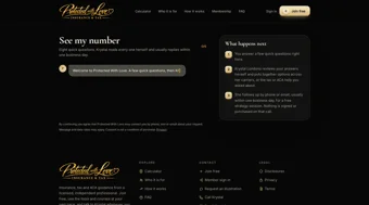 Start My Membership calculator, one question at a time
