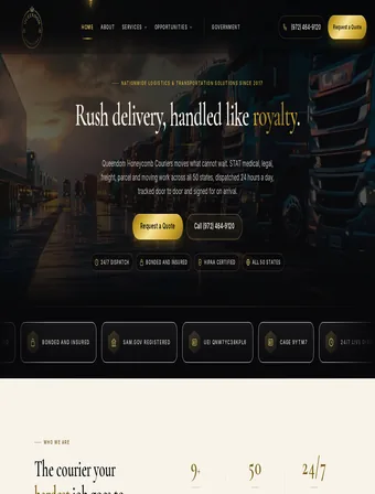 Homepage page of the new Queendom Honeycomb site