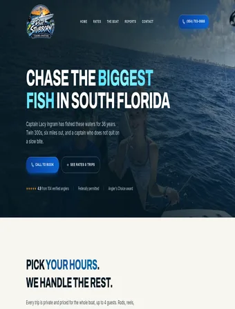 The Reel Stubborn Fishing Charters homepage