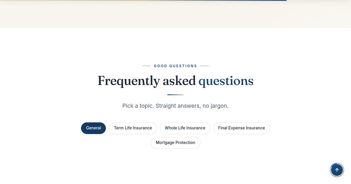 Tawasha Insurance frequently asked questions page, live