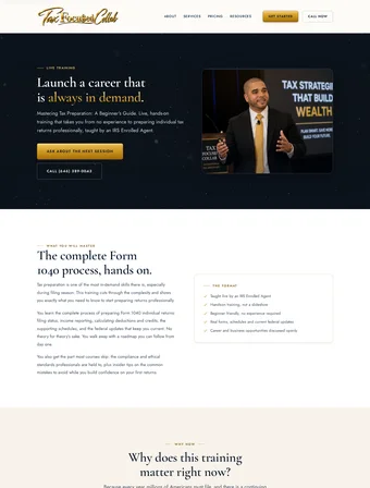 Become a Tax Pro page of the redesigned Tax Focused Collab site