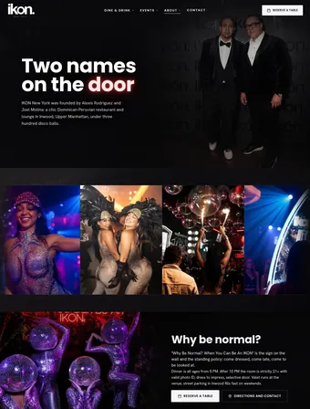 About page of the redesigned IKON site
