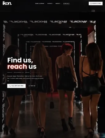 Contact page of the redesigned IKON site