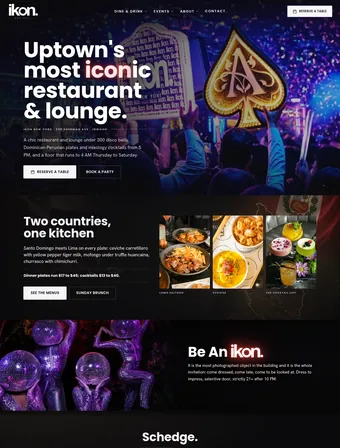 Homepage page of the redesigned IKON site